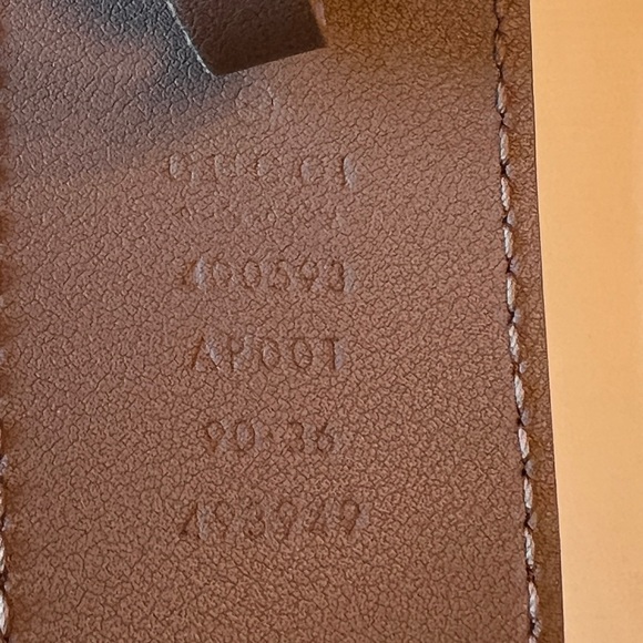 GUCCI Marmont GG Wide Leather Belt 36/90 Color: Dusty pink - Picture 13 of 13